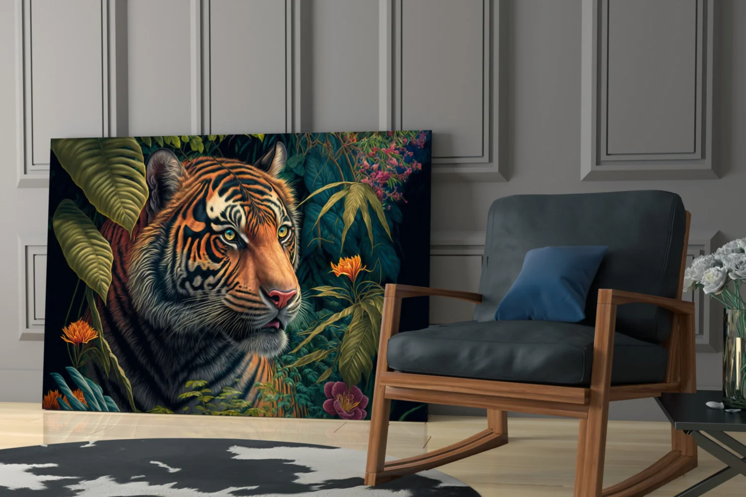Trap Behind Flowers Glass Wall Art || Designers Collection - Image 7