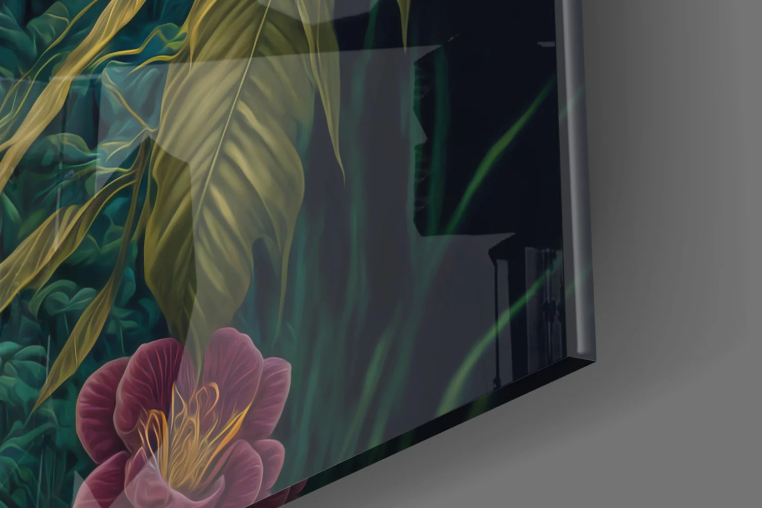 Trap Behind Flowers Glass Wall Art || Designers Collection - Image 8