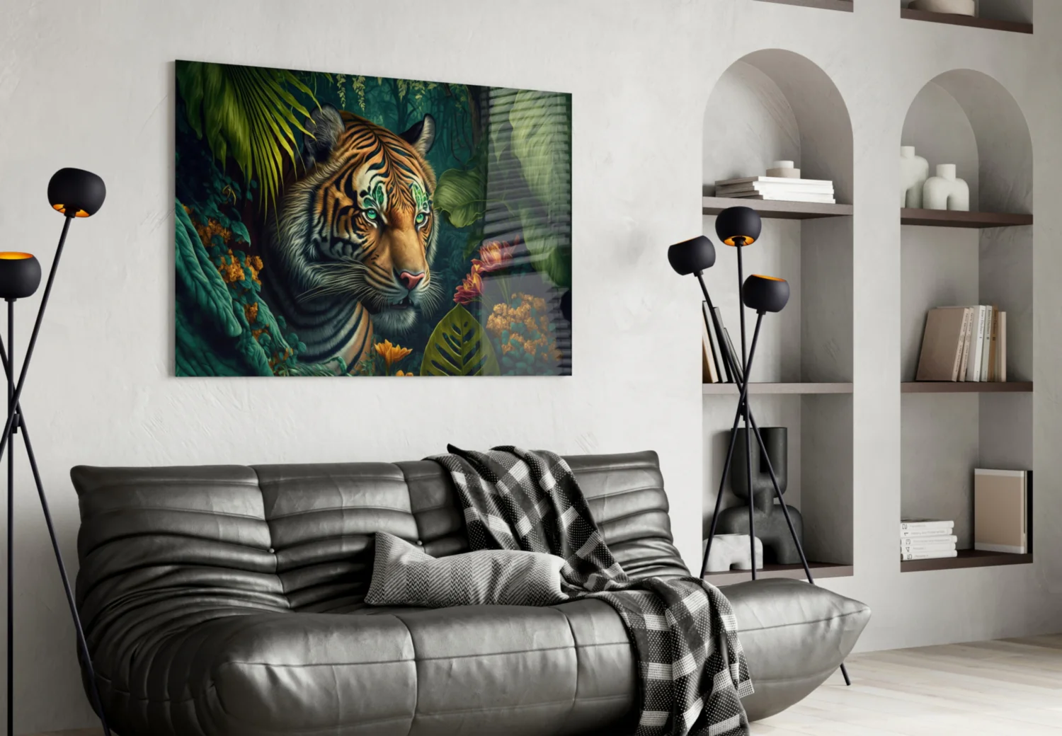 Trap Behind Flowers Glass Wall Art || Designer Collection - Image 5