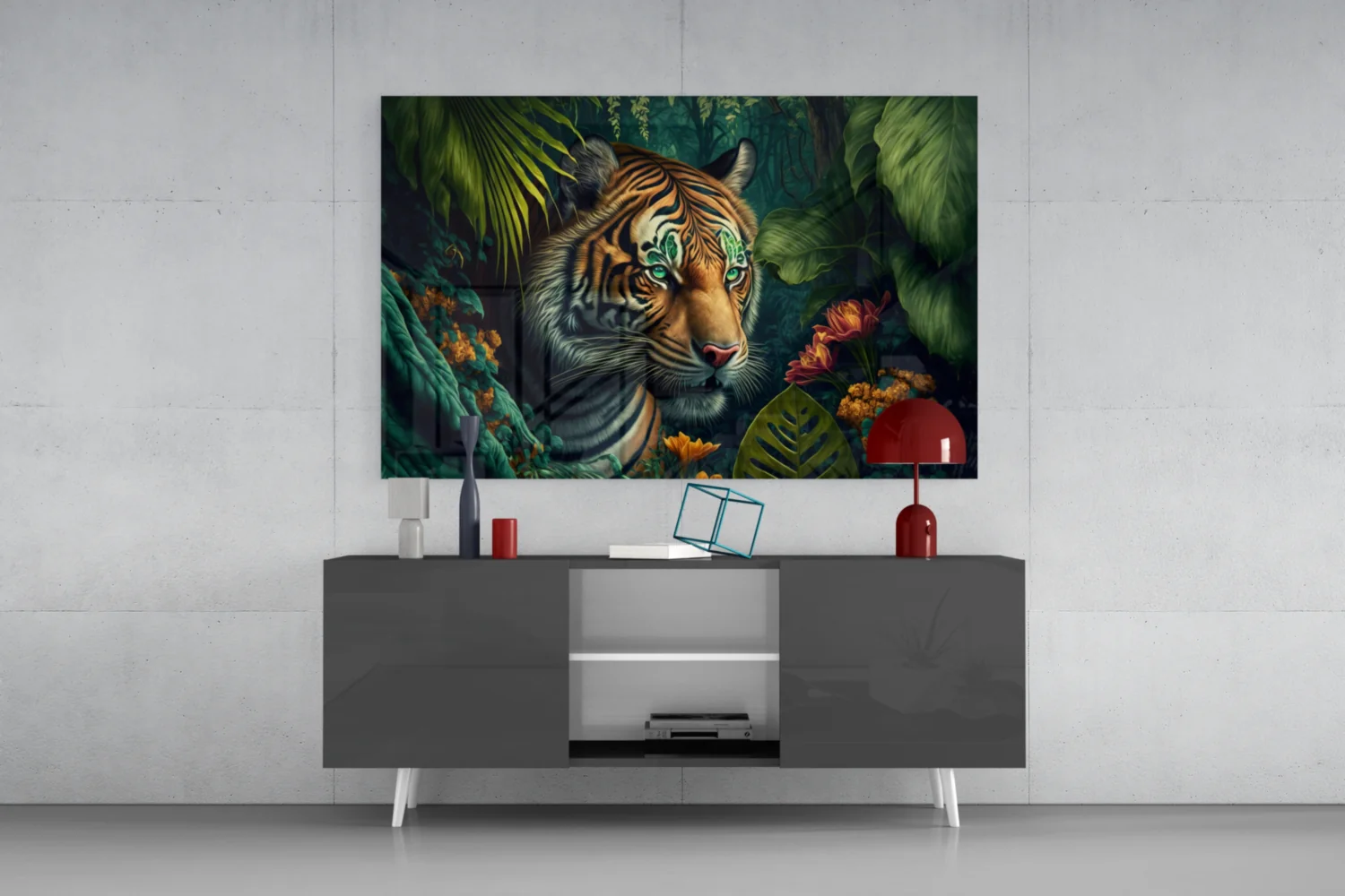 Trap Behind Flowers Glass Wall Art || Designer Collection - Image 9