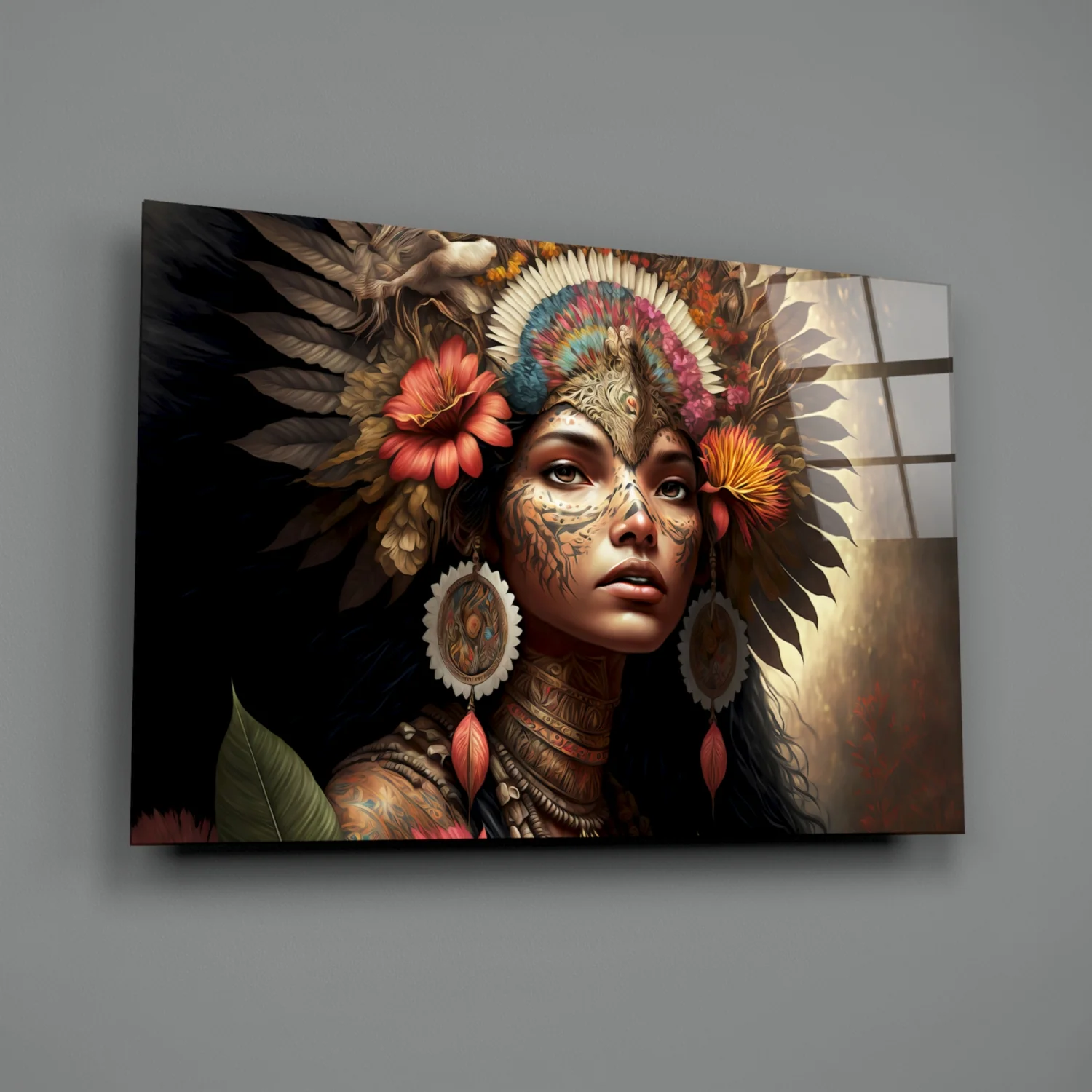 Beauty of the Clan Glass Wall Art  || Designer Collection - Image 3