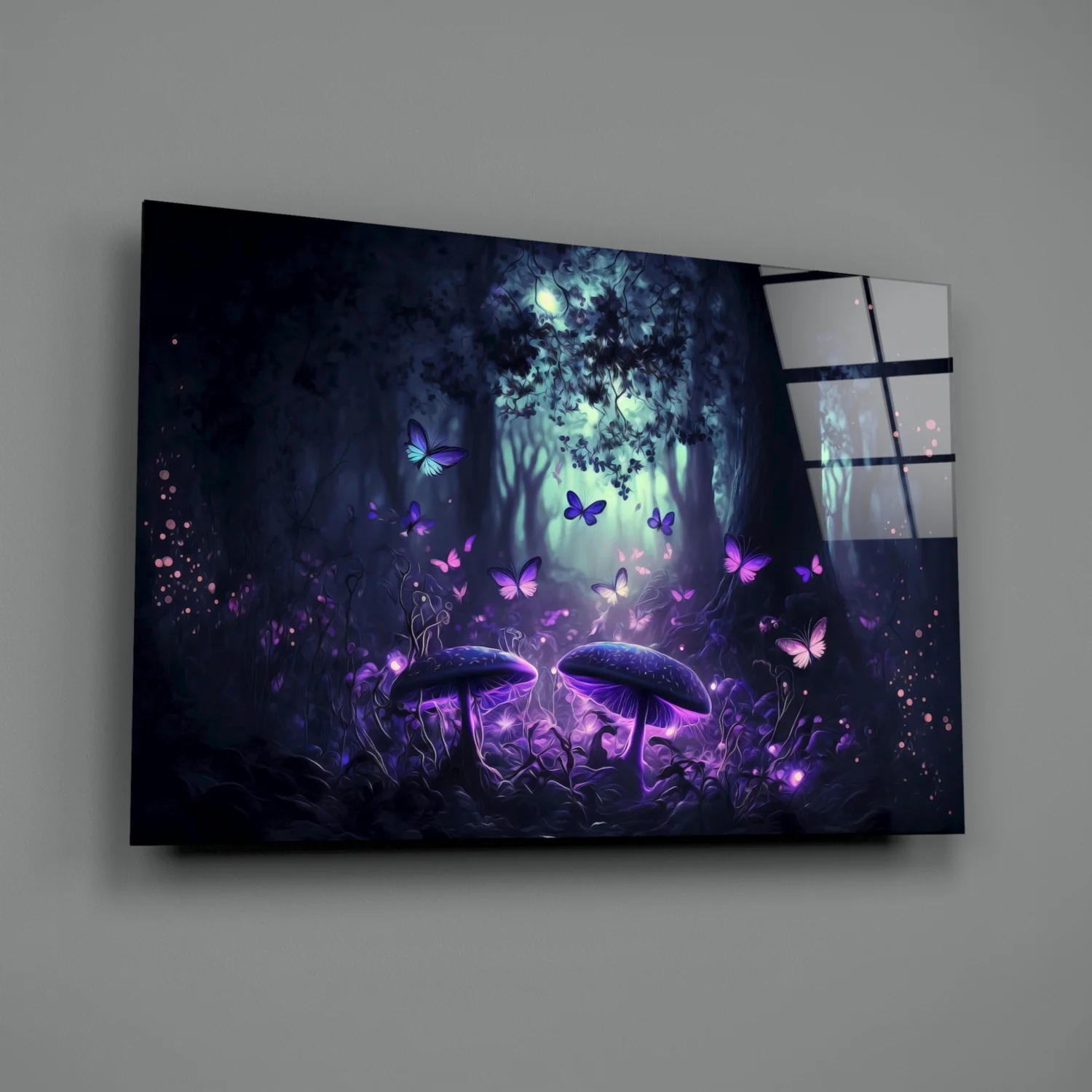 Mushrooms' Love Glass Wall Art || Designer Collection - Image 3