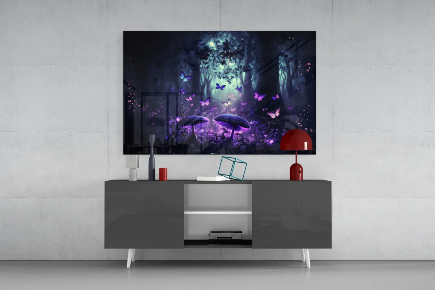 Mushrooms' Love Glass Wall Art || Designer Collection - Image 9