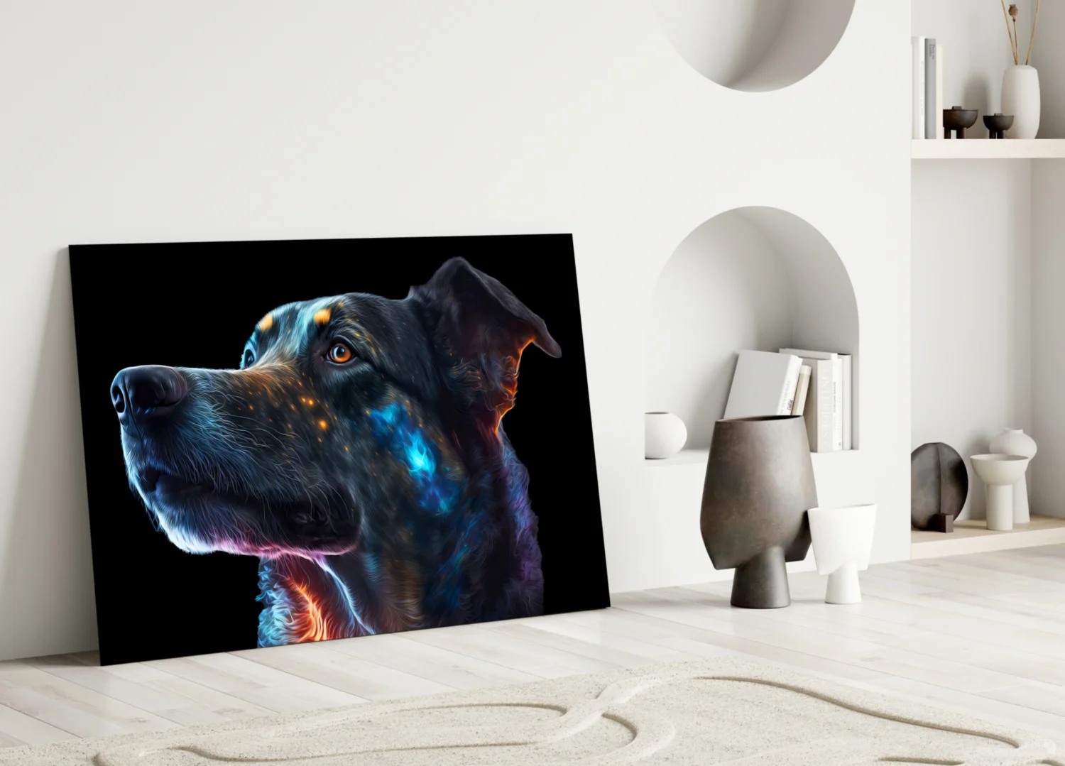 Space Dog Glass Wall Art  || Designer Collection - Image 4