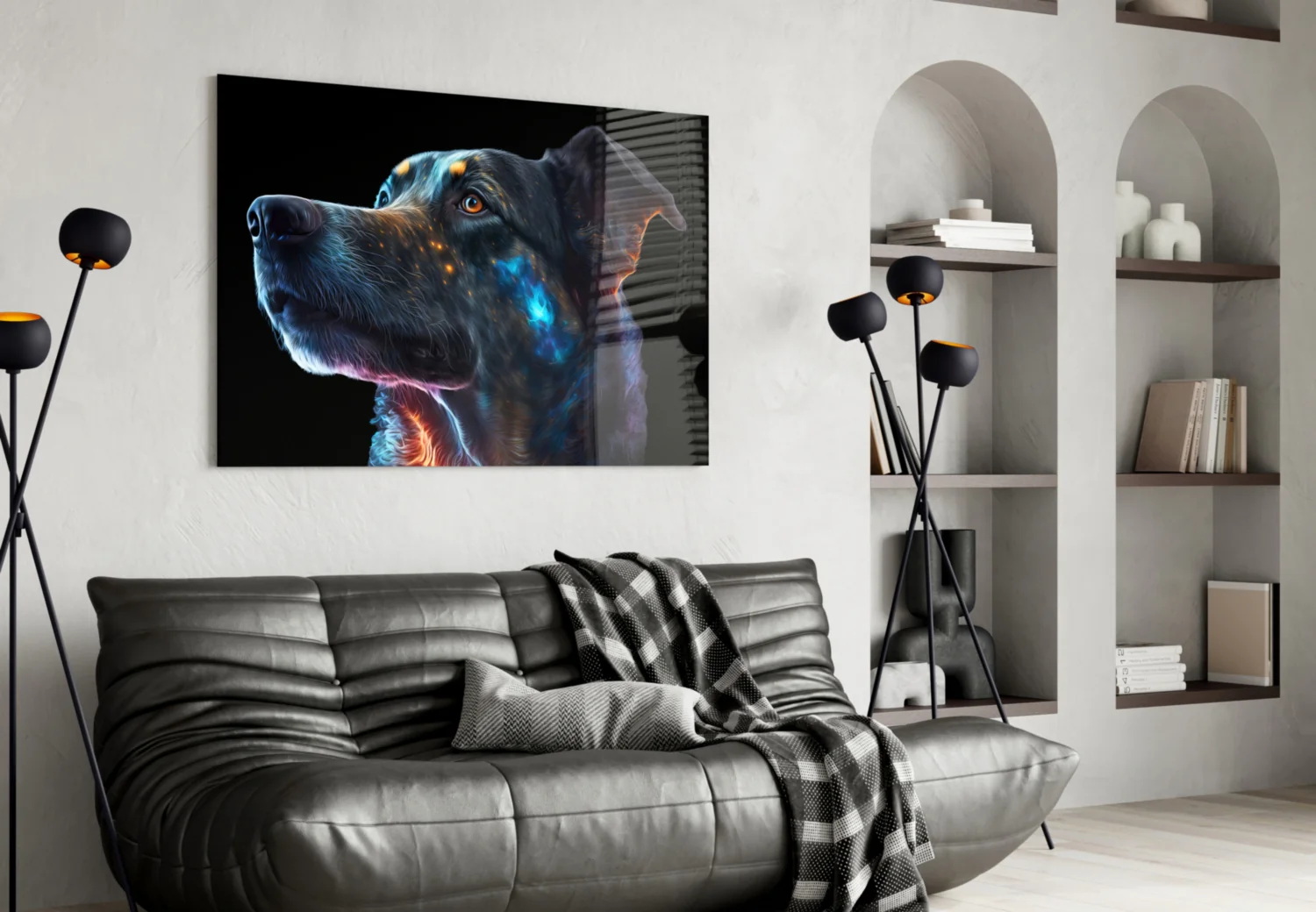 Space Dog Glass Wall Art  || Designer Collection - Image 5