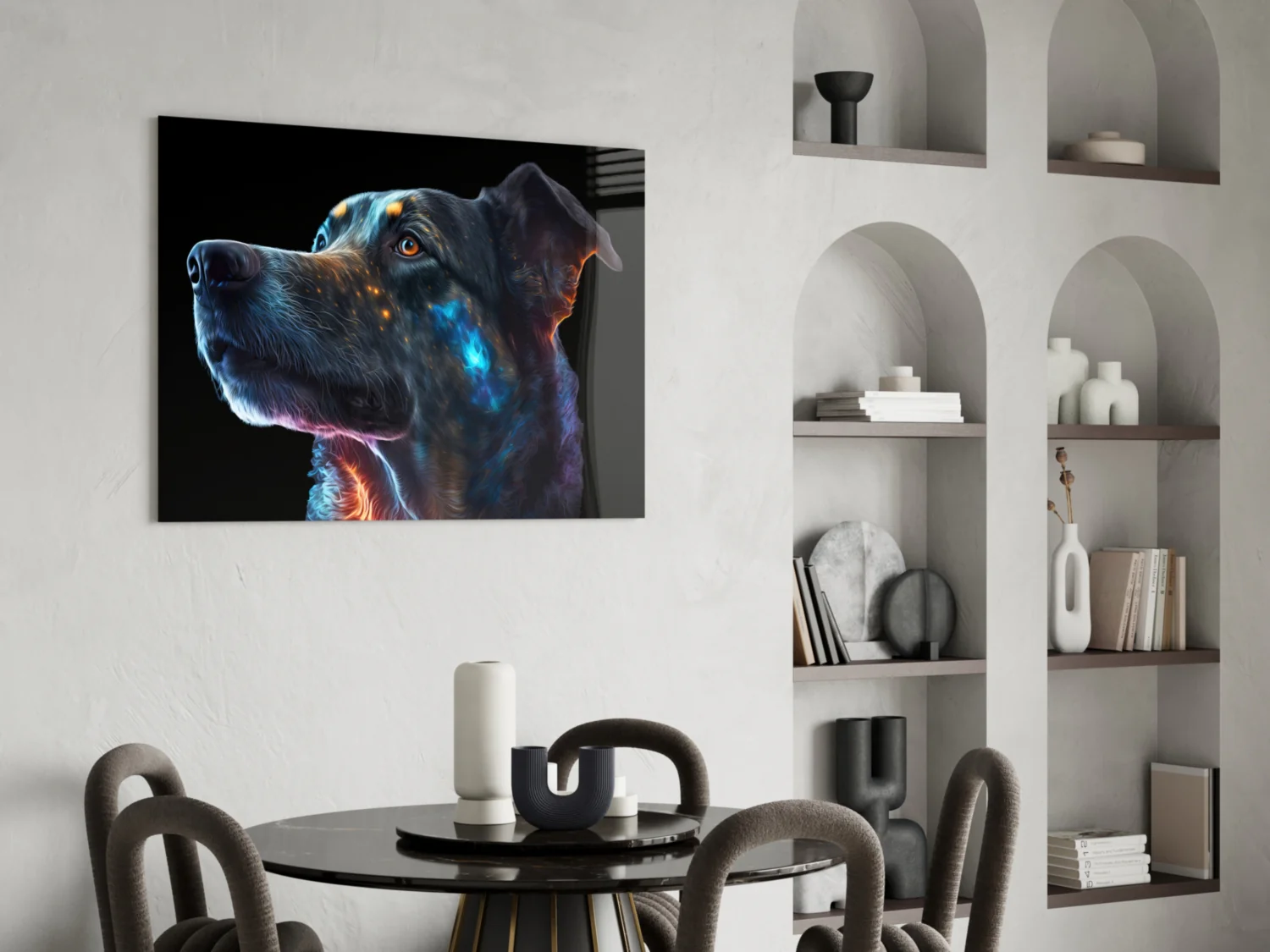 Space Dog Glass Wall Art  || Designer Collection - Image 6