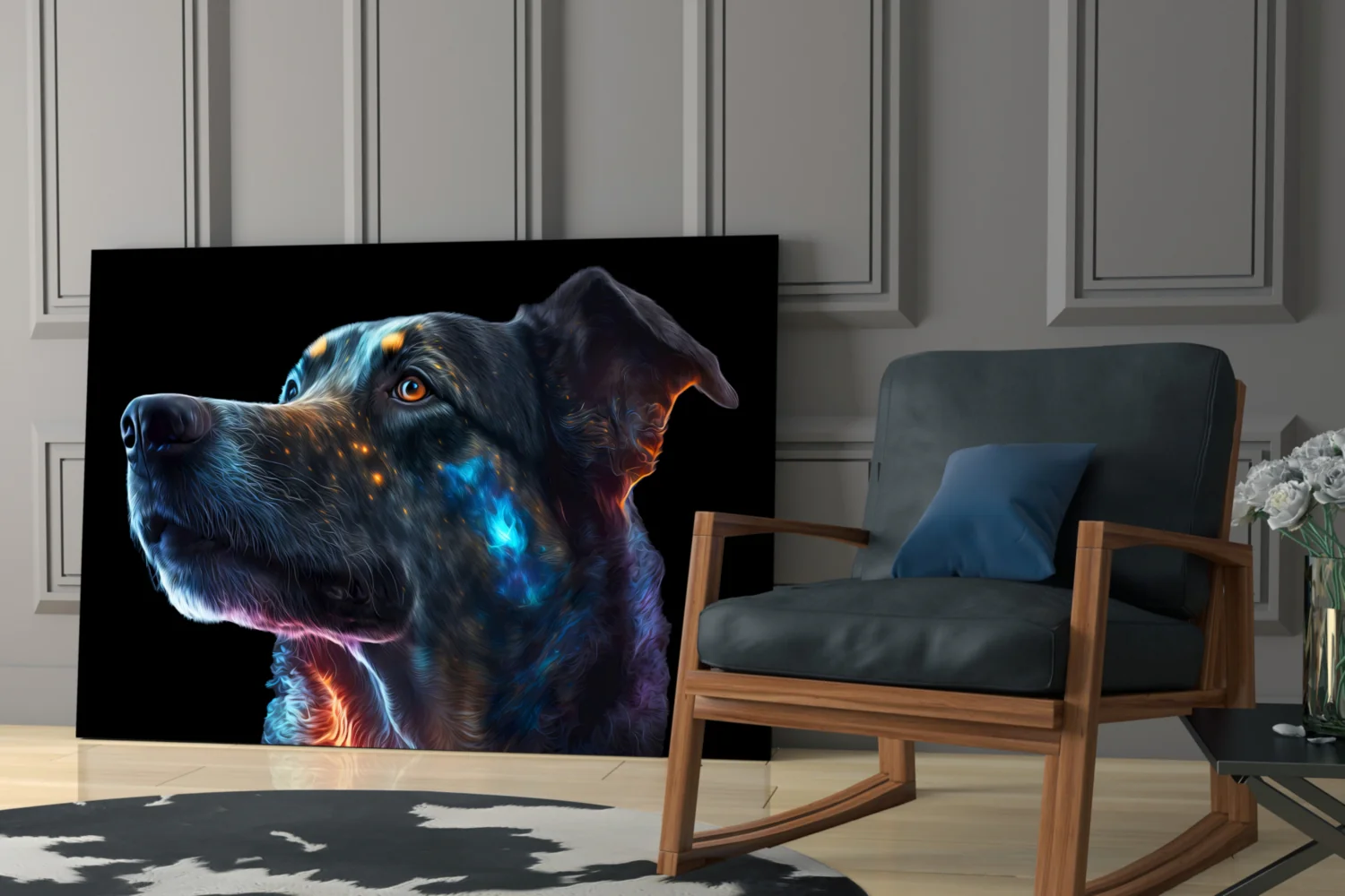 Space Dog Glass Wall Art  || Designer Collection - Image 7