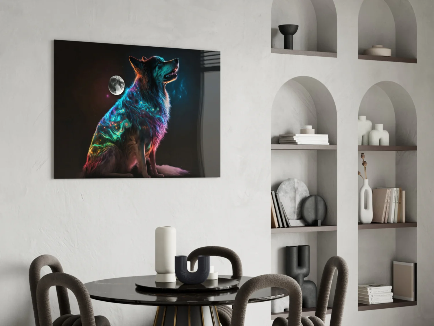 Space Dog Glass Wall Art  || Designer Collection - Image 6