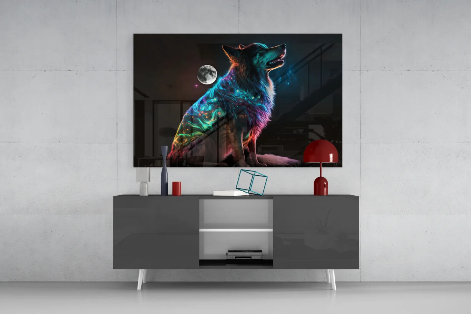 Space Dog Glass Wall Art  || Designer Collection - Image 9
