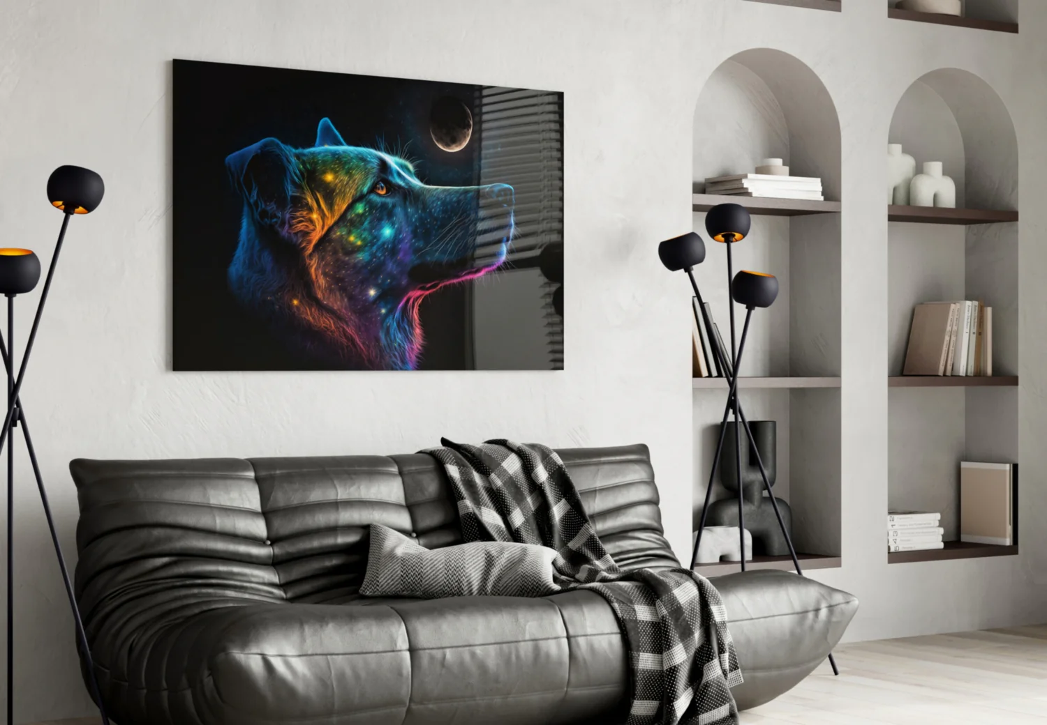 Space Dog Glass Wall Art || Designer Collection - Image 5