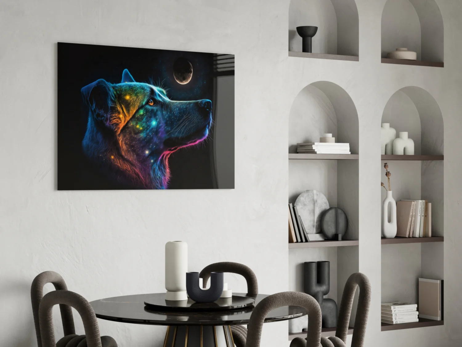 Space Dog Glass Wall Art || Designer Collection - Image 6