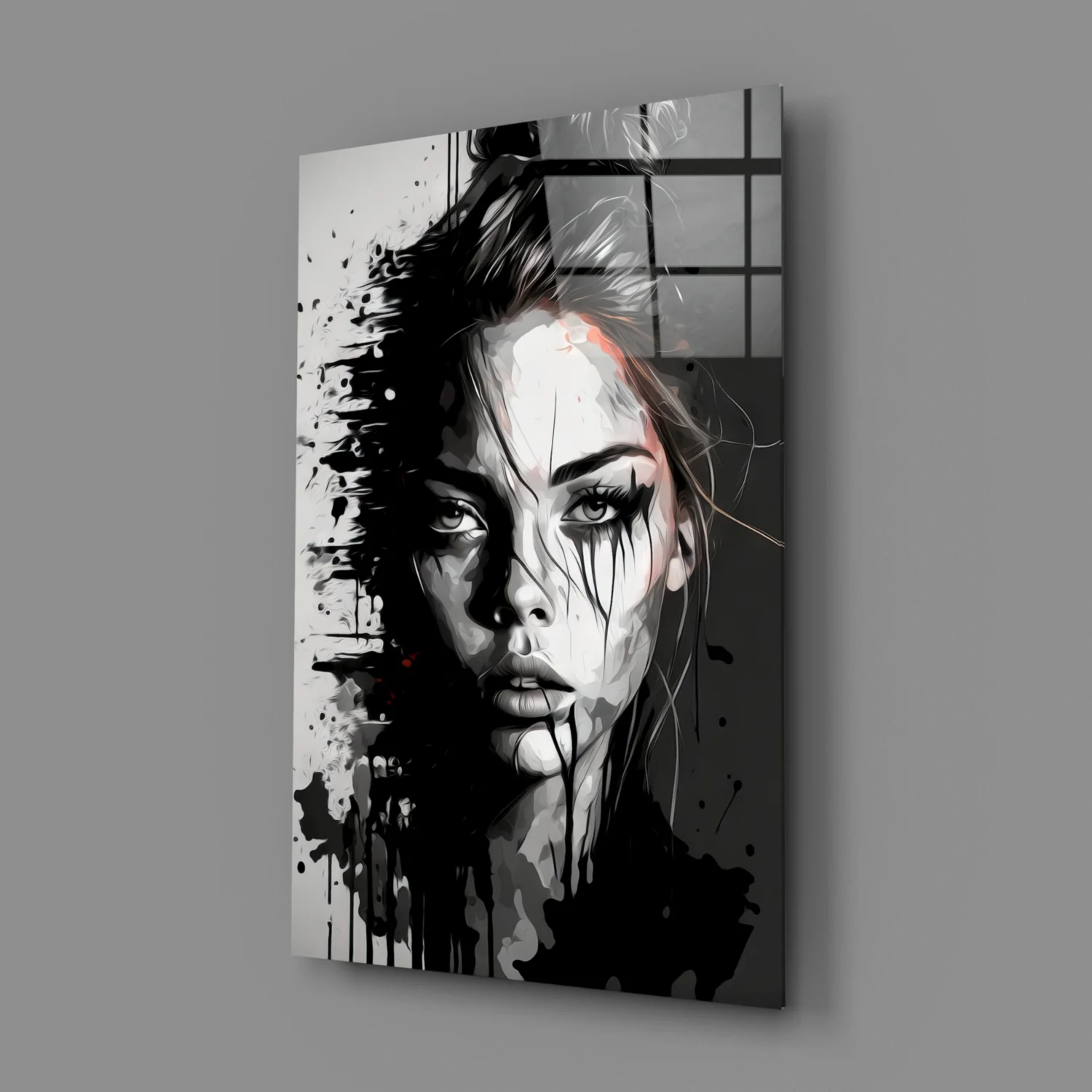Scribbled Beauty Glass Wall Art  || Designer Collection - Image 3