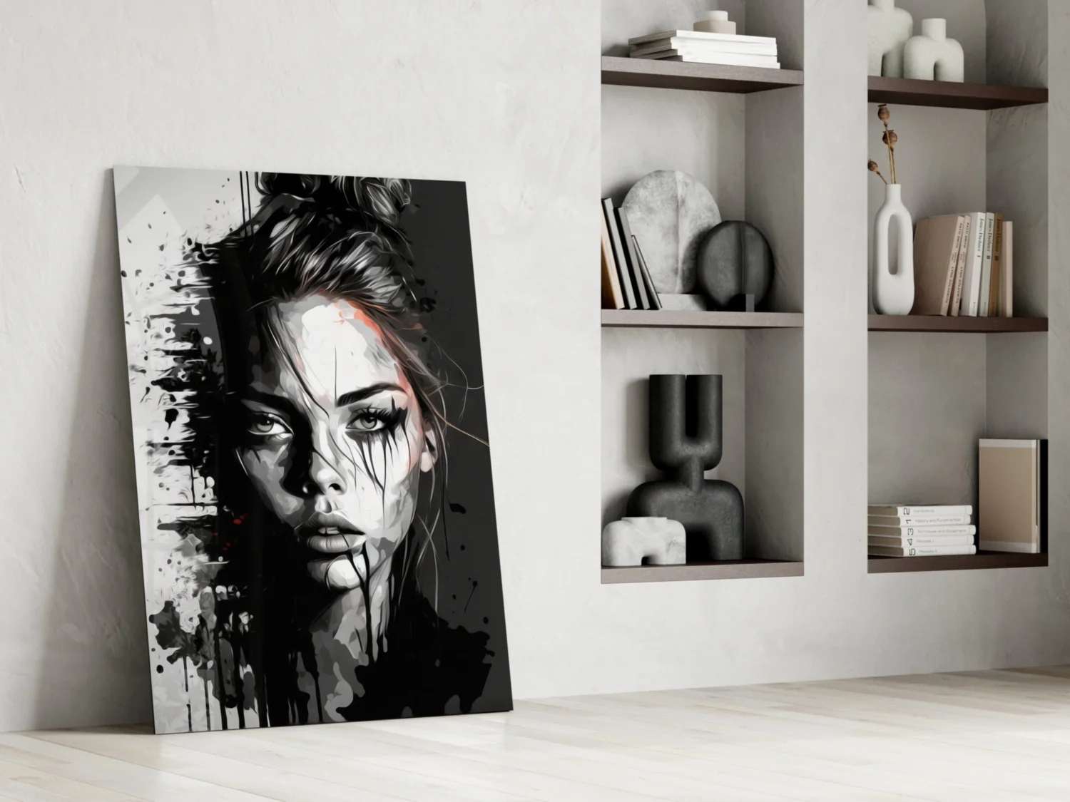 Scribbled Beauty Glass Wall Art  || Designer Collection - Image 7
