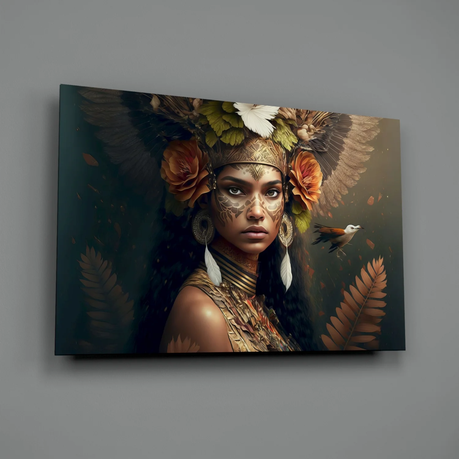 Princess of Flowers Glass Wall Art || Designer Collection - Image 3