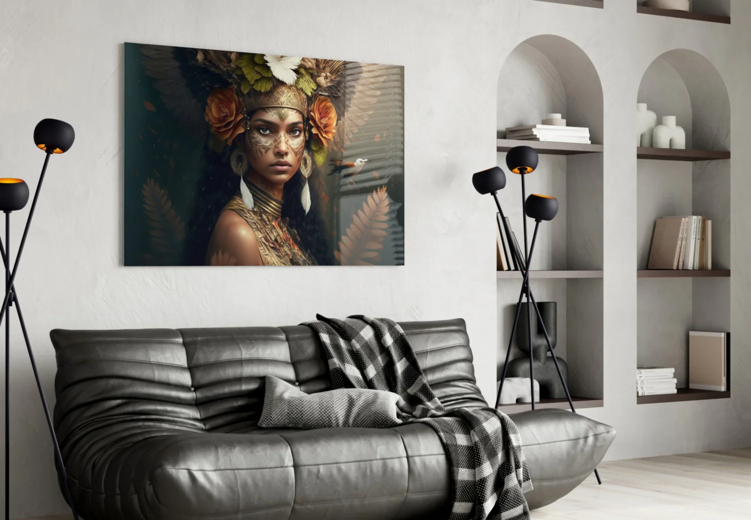 Princess of Flowers Glass Wall Art || Designer Collection - Image 5