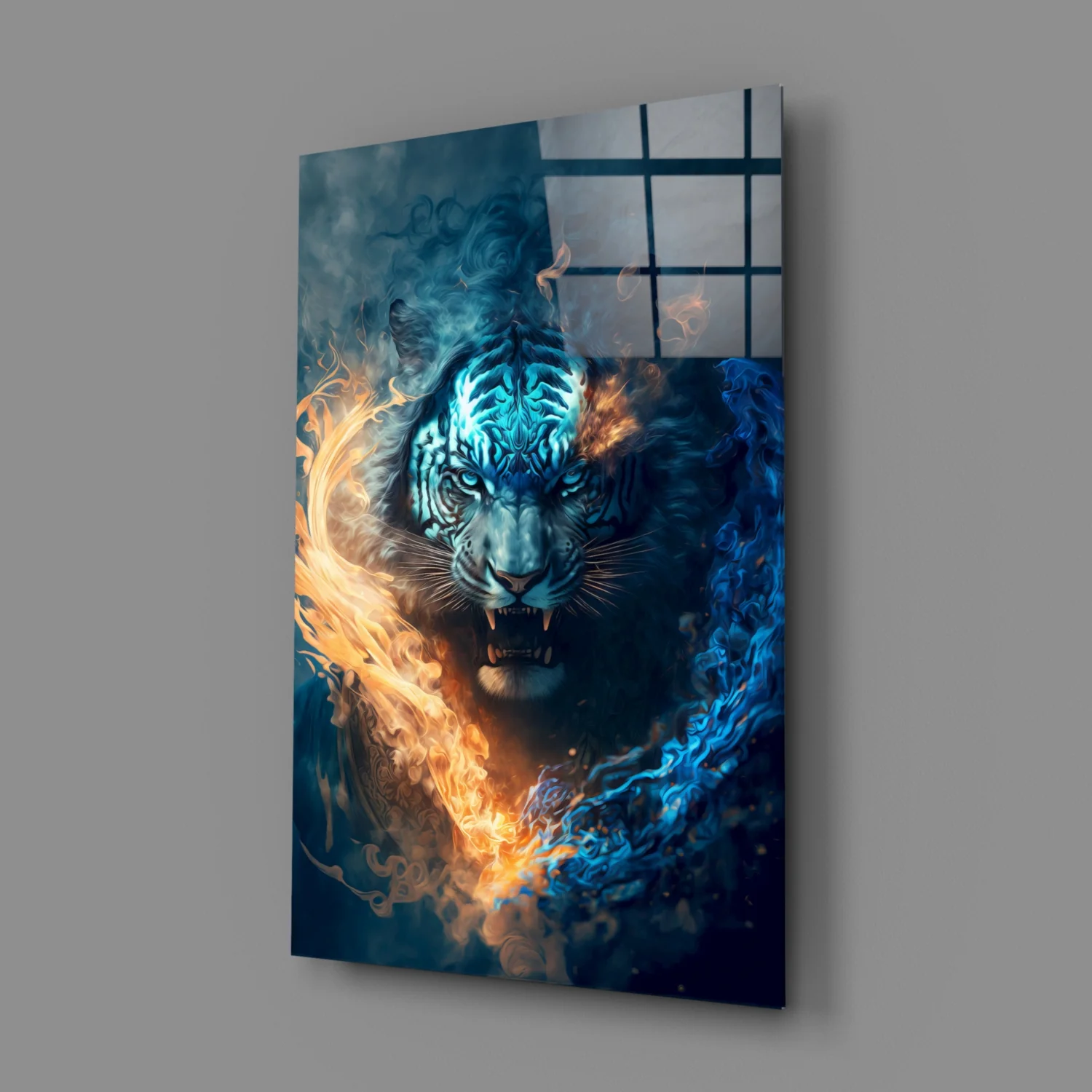 Flaming Anger Glass Wall Art  || Designer Collection - Image 3
