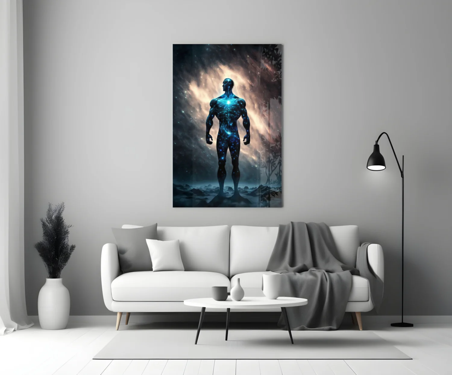 Vitruvius Man Glass Wall Art  || Designers Collection - Image 4