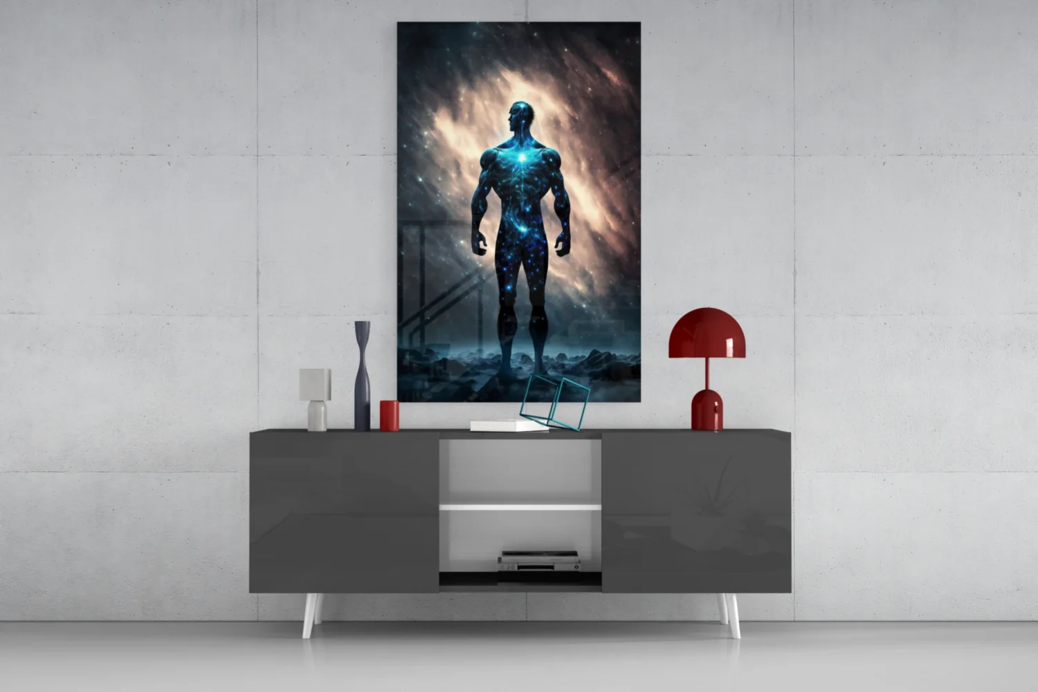 Vitruvius Man Glass Wall Art  || Designers Collection - Image 9