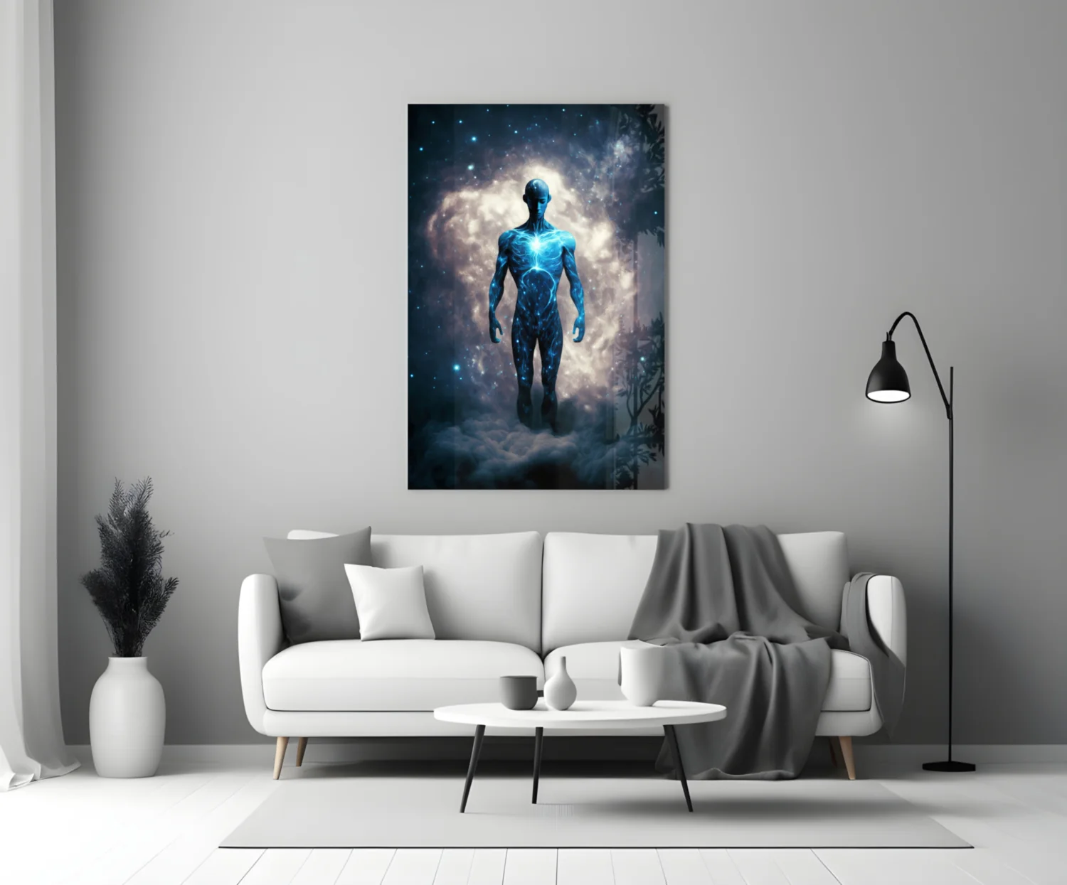 Vitruvius Man Glass Wall Art  || Designers Collection - Image 4