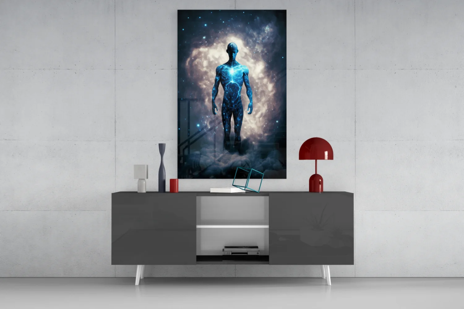 Vitruvius Man Glass Wall Art  || Designers Collection - Image 9