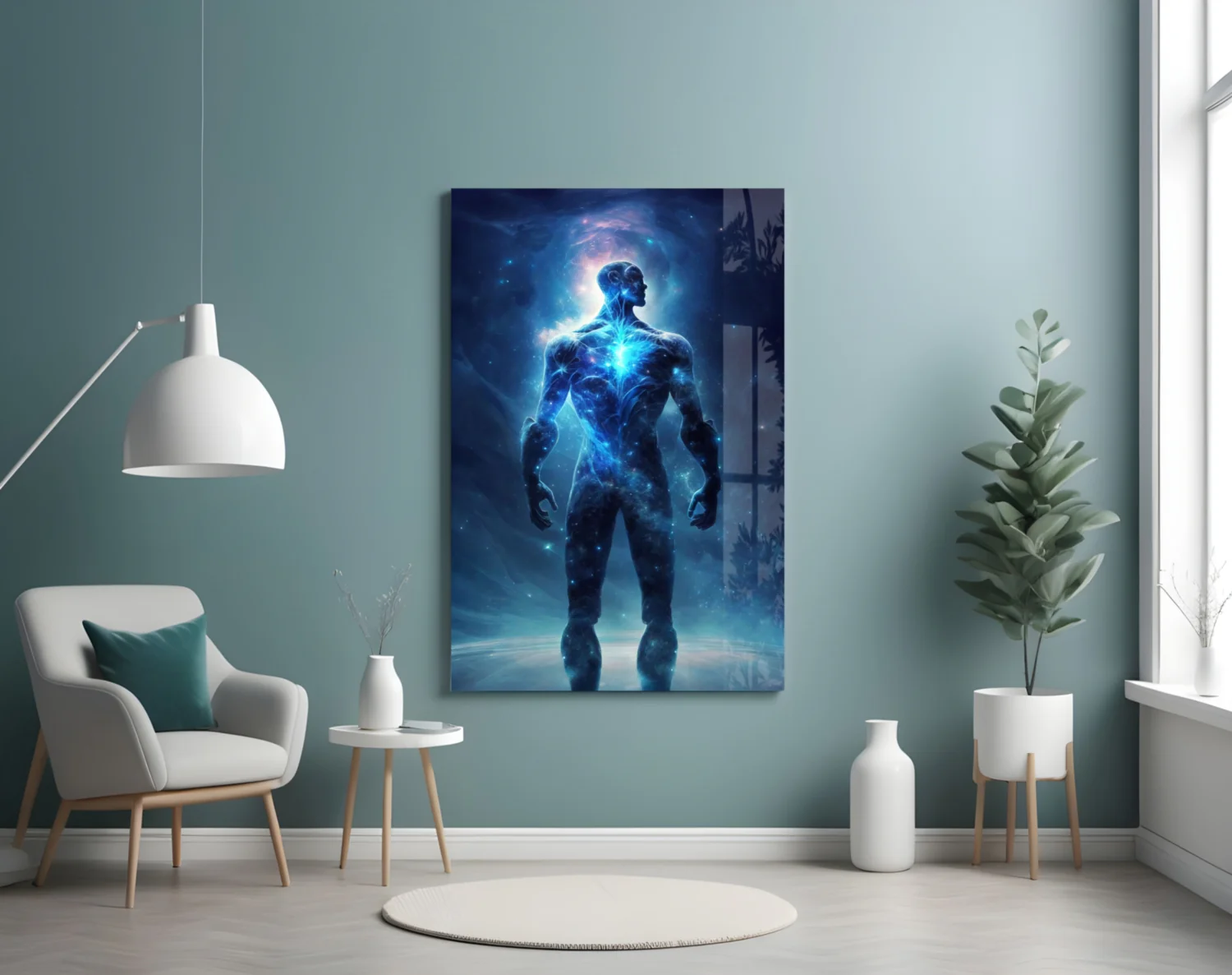 Vitruvius Man Glass Wall Art || Designers Collection - Image 5