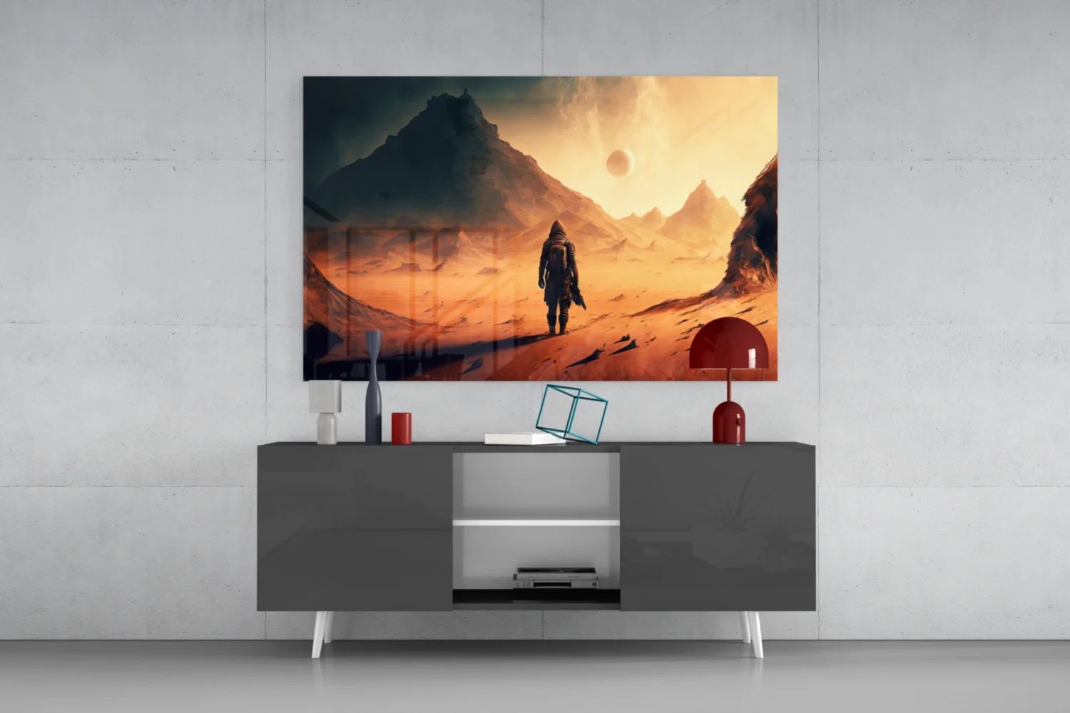 Walk on Another Planet Glass Wall Art || Designers Collection - Image 9