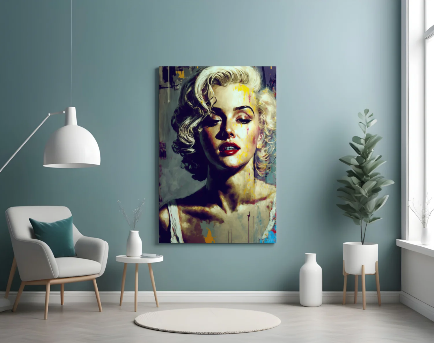 Marilyn Monroe Glass Wall Art || Designer Collection - Image 5
