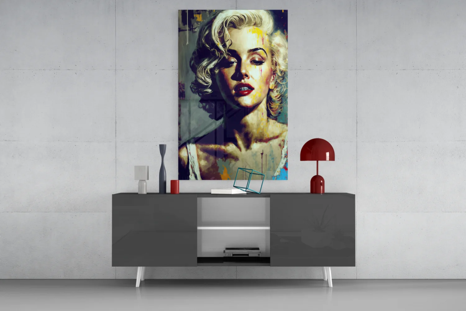 Marilyn Monroe Glass Wall Art || Designer Collection - Image 9