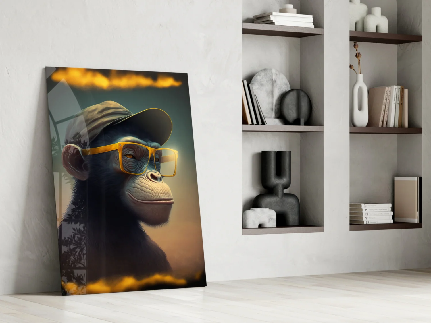 Wise Monkey Glass Wall Art  || Designers Collection - Image 7