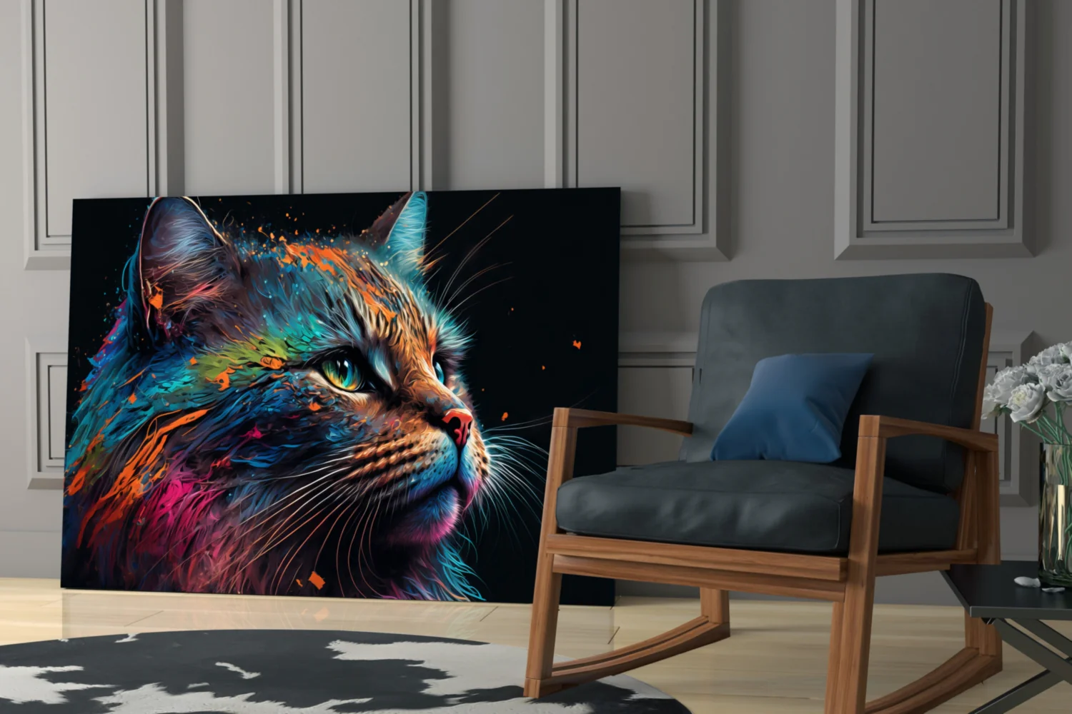Colorful Cat Glass Wall Art || Designers Collection - Image 7
