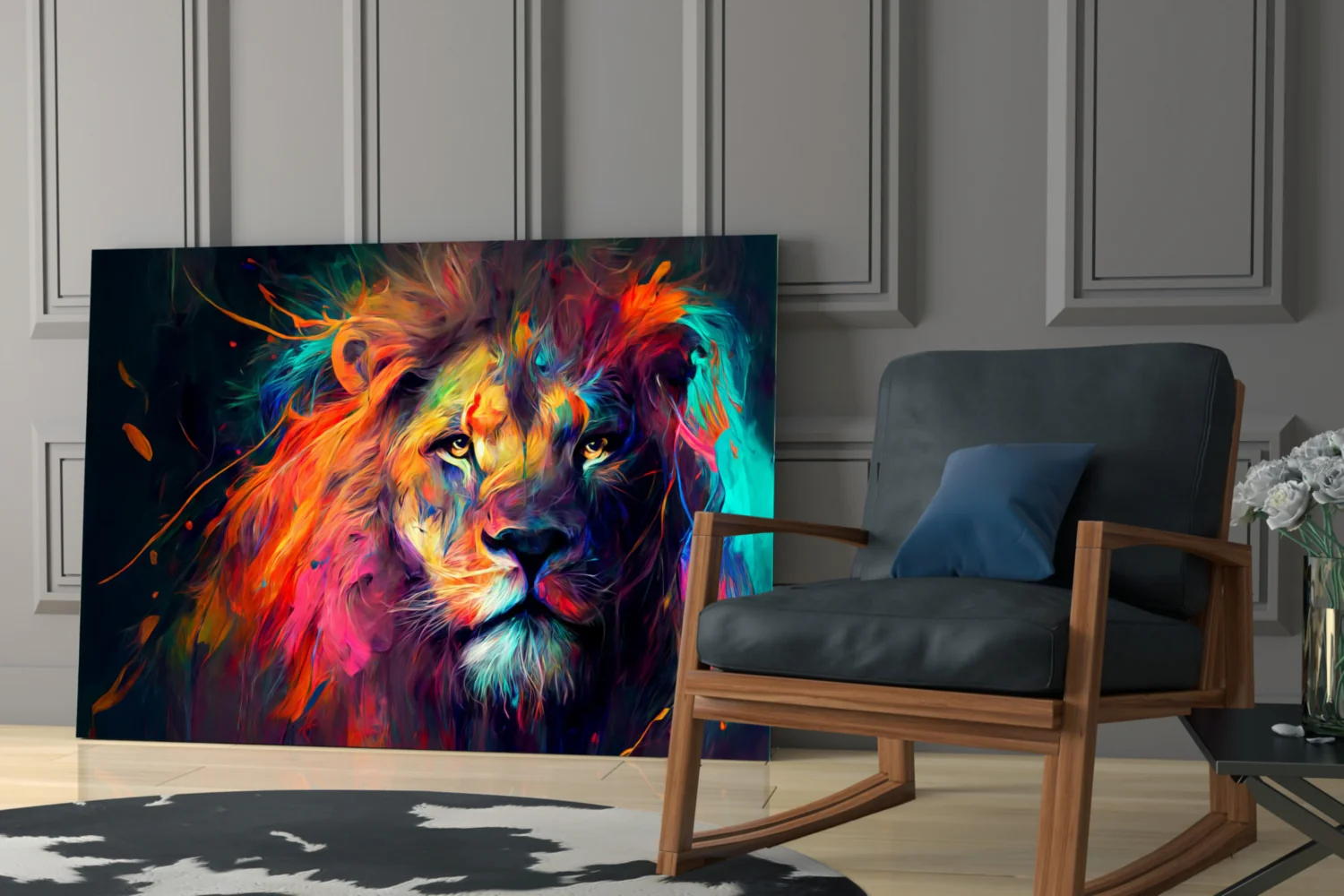 Nobility of the Lion Glass Wall Art || Designer Collection - Image 7