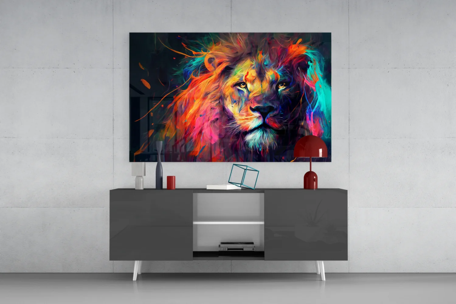 Nobility of the Lion Glass Wall Art || Designer Collection - Image 9