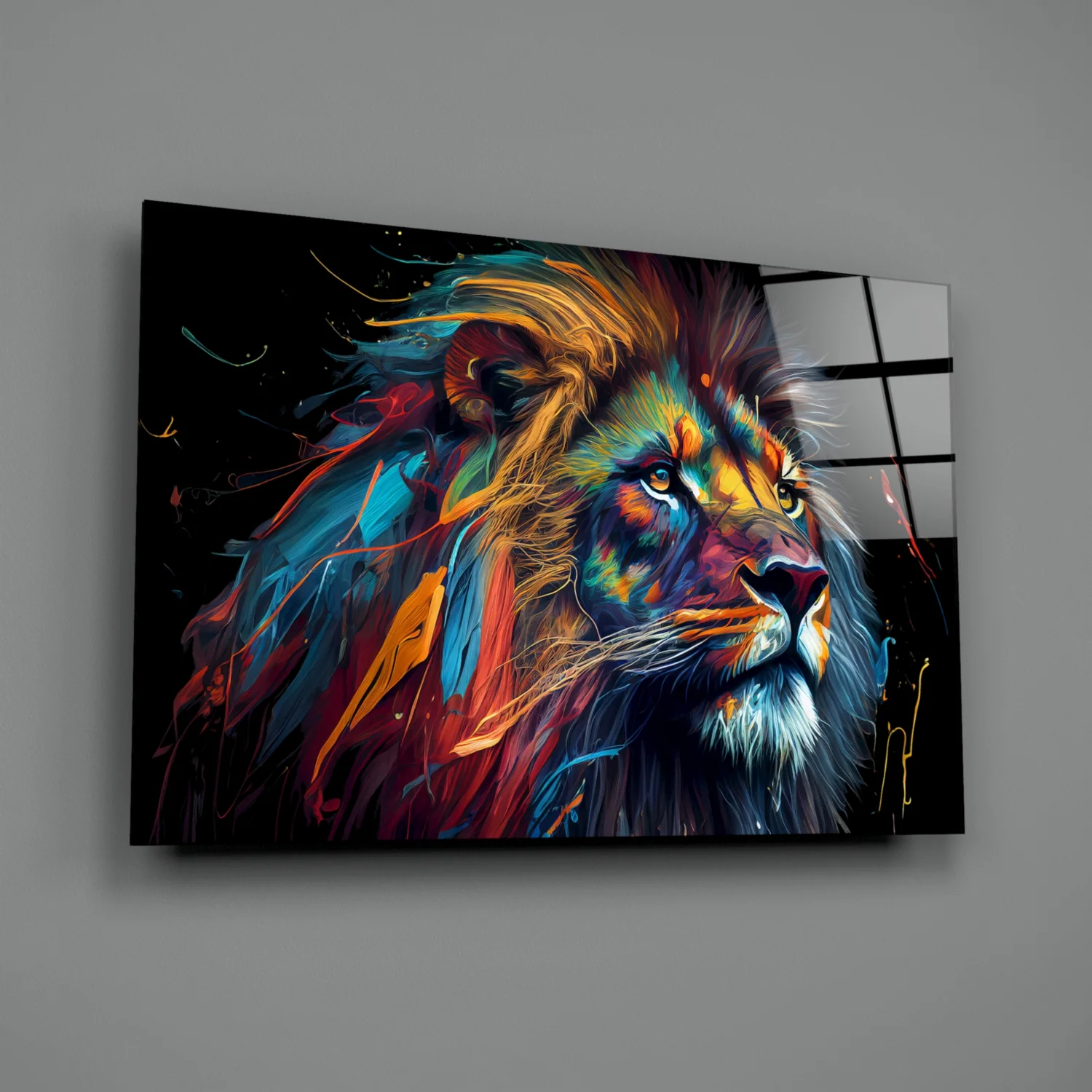 Nobility of the Lion Glass Wall Art  || Designer Collection - Image 3