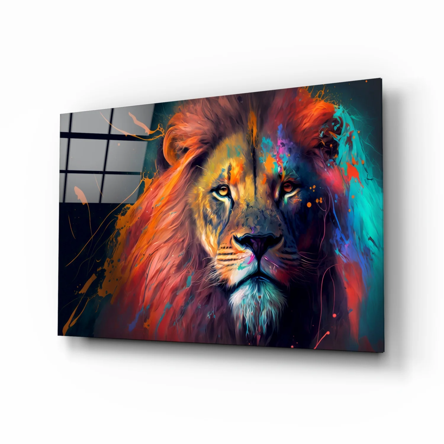 Nobility of the Lion Glass Wall Art  || Designer Collection - Image 2