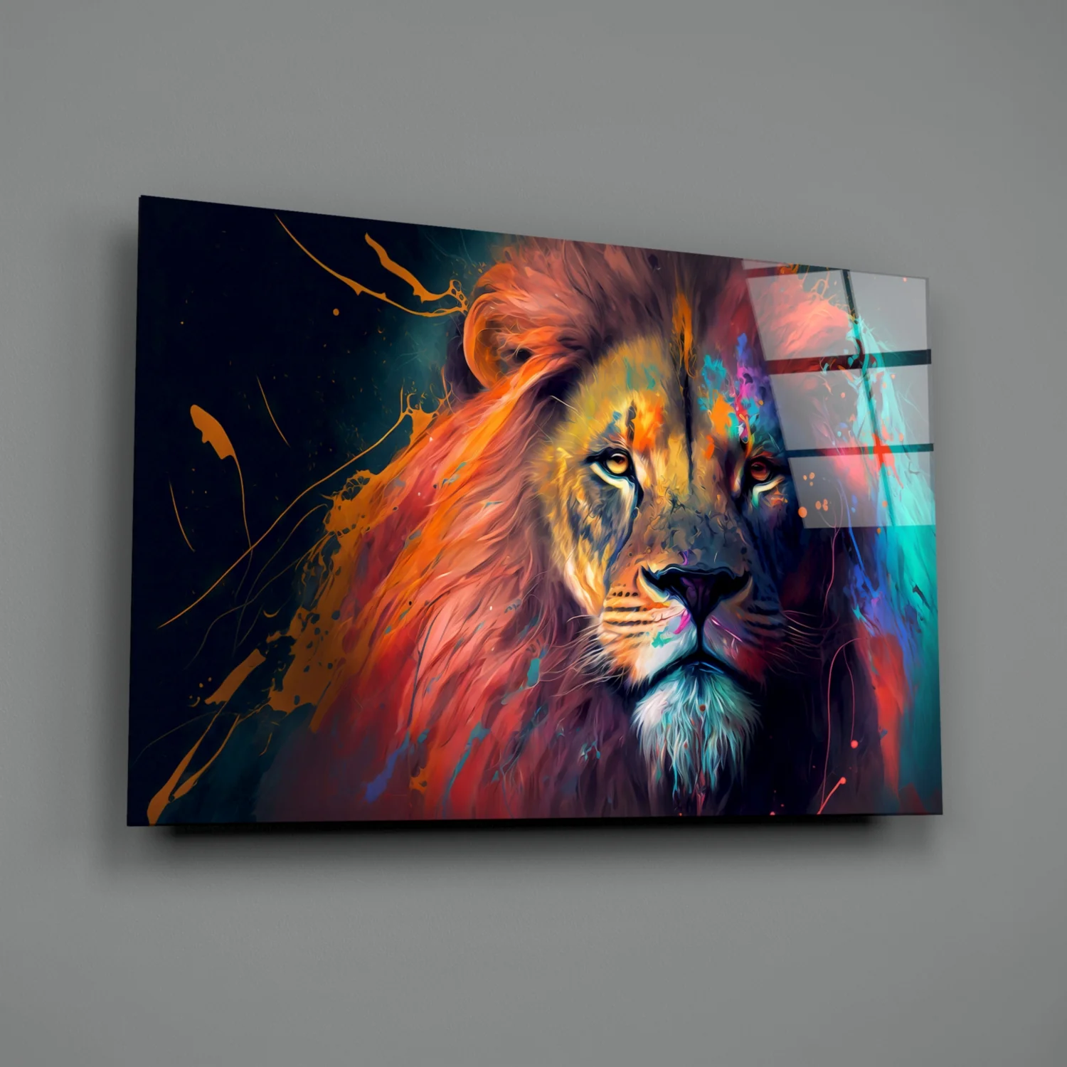 Nobility of the Lion Glass Wall Art  || Designer Collection - Image 3