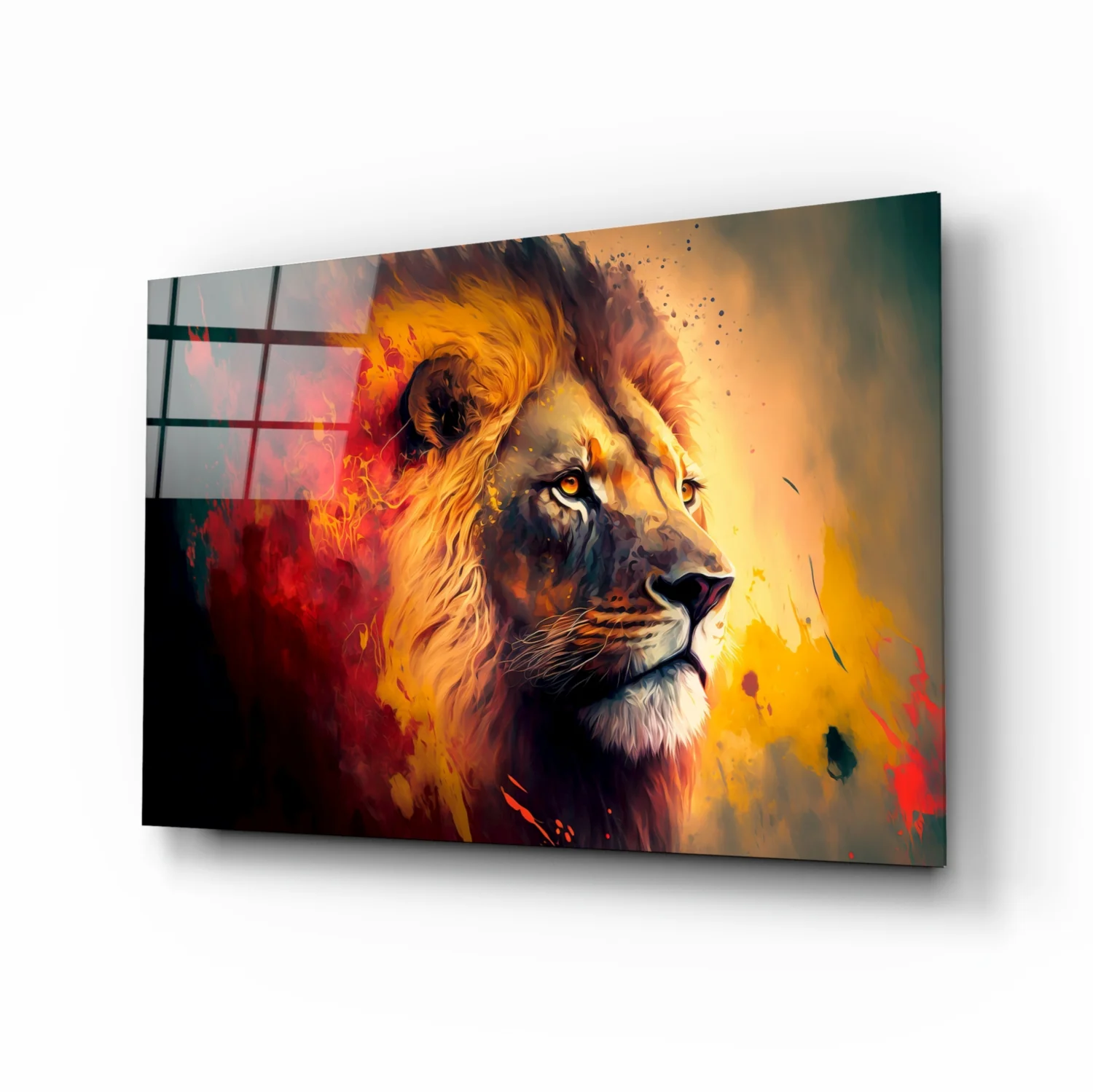 Nobility of the Lion Glass Wall Art || Designer Collection - Image 2