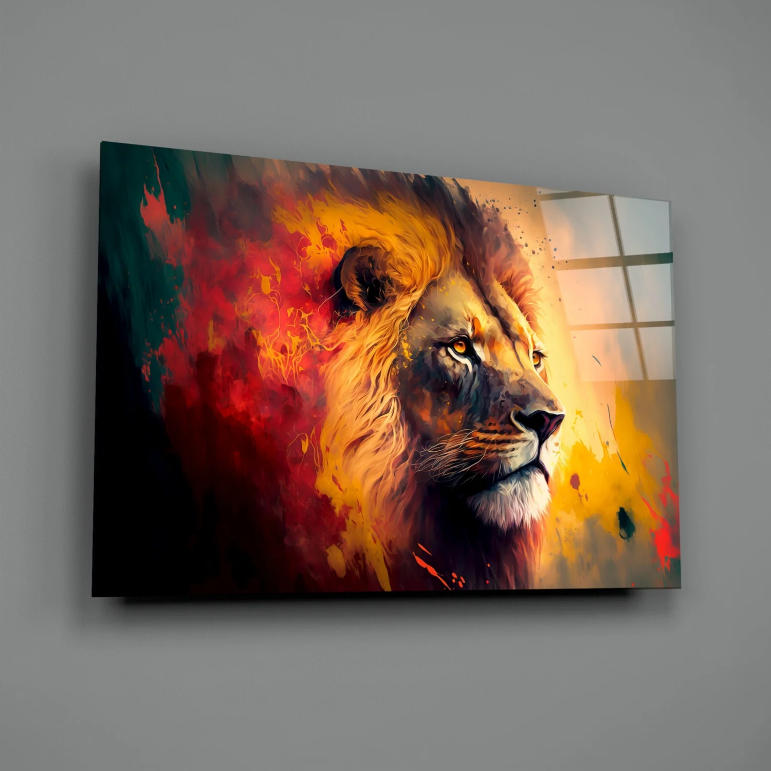 Nobility of the Lion Glass Wall Art || Designer Collection - Image 3