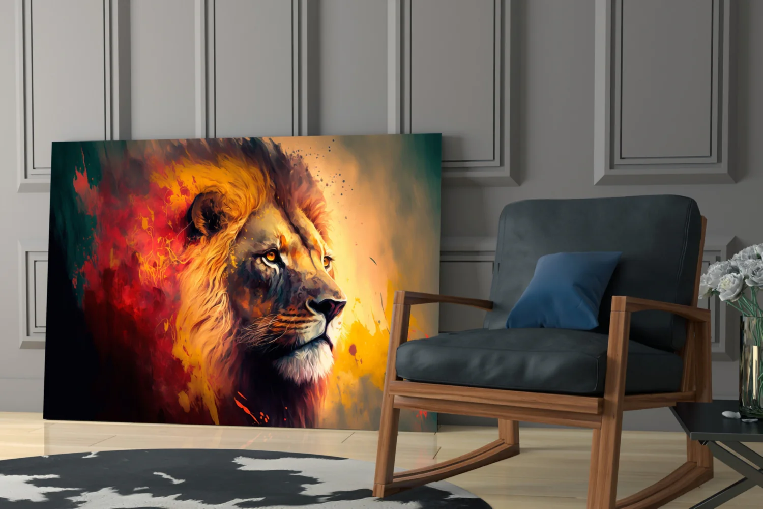 Nobility of the Lion Glass Wall Art || Designer Collection - Image 7