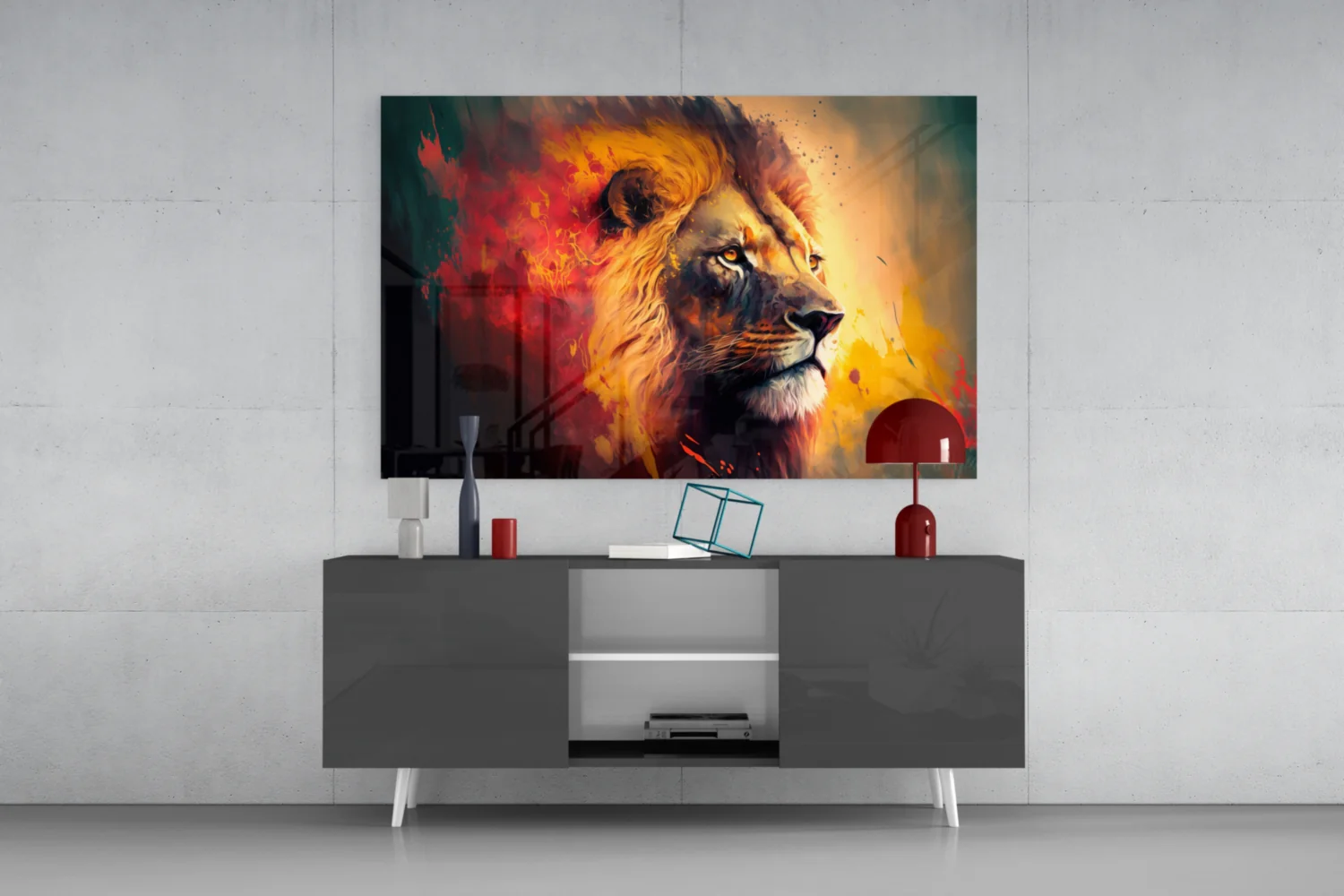 Nobility of the Lion Glass Wall Art || Designer Collection - Image 9