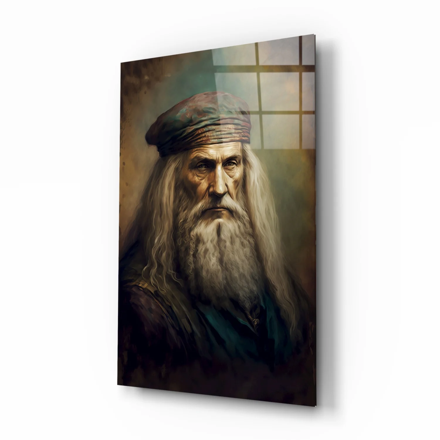 Leonardo da Vinci Glass Wall Art || Designer Collection - Image 2