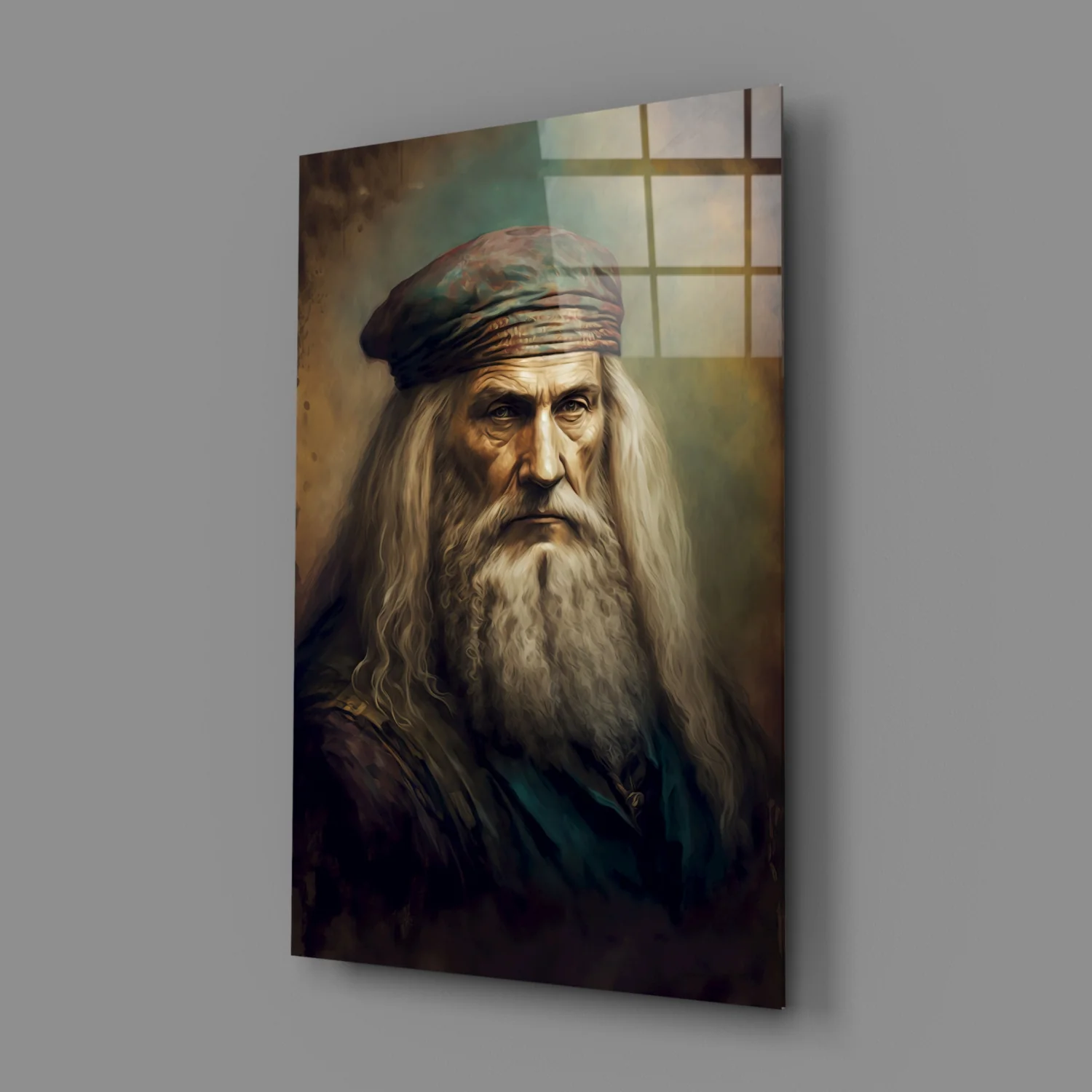 Leonardo da Vinci Glass Wall Art || Designer Collection - Image 3
