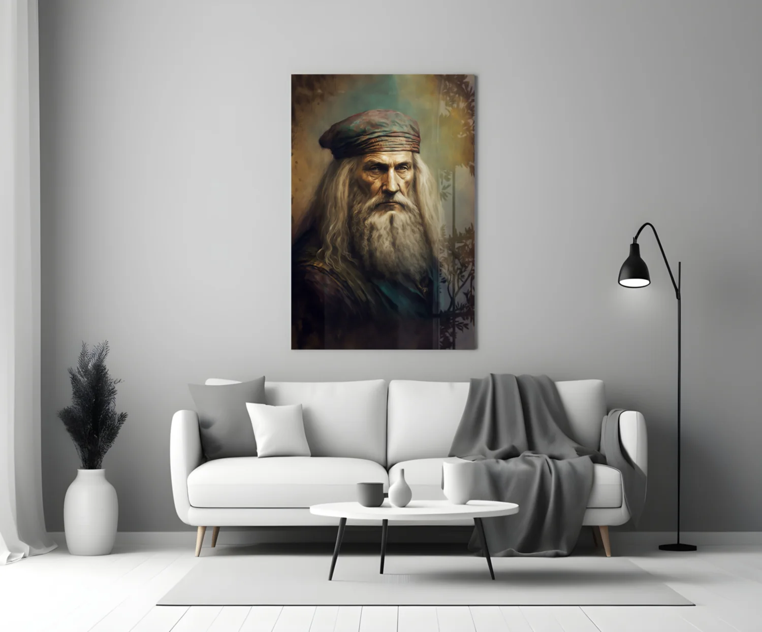 Leonardo da Vinci Glass Wall Art || Designer Collection - Image 4