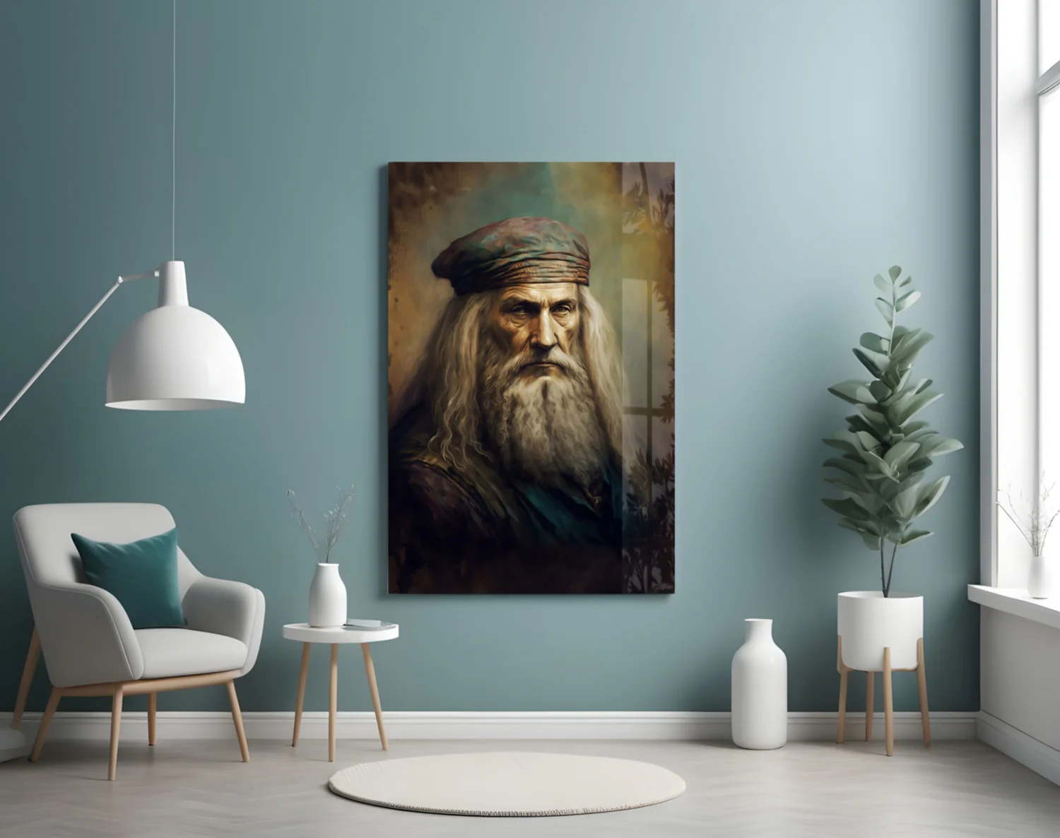 Leonardo da Vinci Glass Wall Art || Designer Collection - Image 5