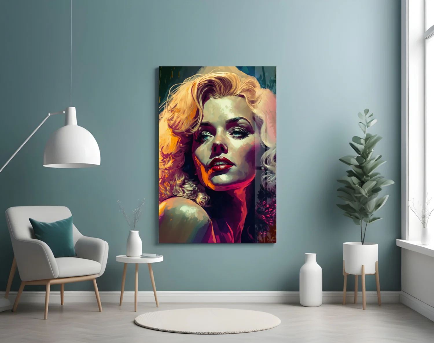 Marilyn Monroe Glass Wall Art  || Designer Collection - Image 4