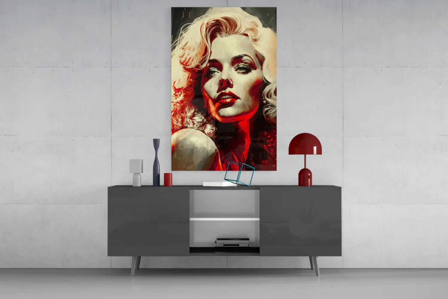 Marilyn Monroe Glass Wall Art || Designer Collection - Image 8