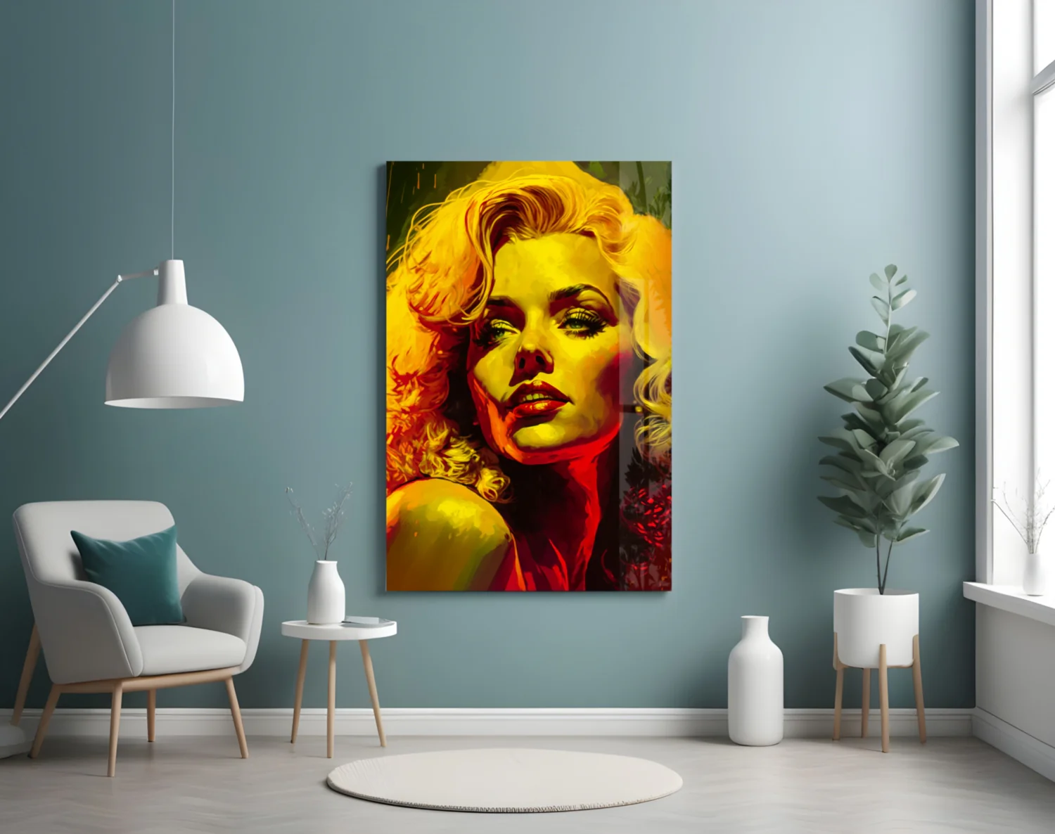 Marilyn Monroe Glass Wall Art  || Designer Collection - Image 4