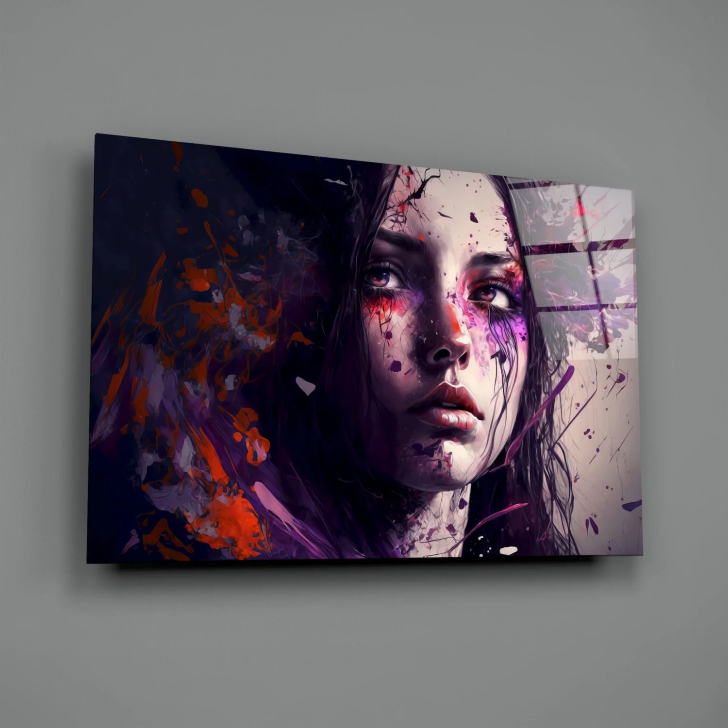 Beauty of a Sadness Glass Wall Art  || Designer Collection - Image 2