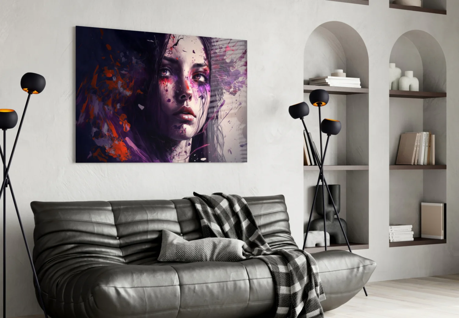 Beauty of a Sadness Glass Wall Art  || Designer Collection - Image 4