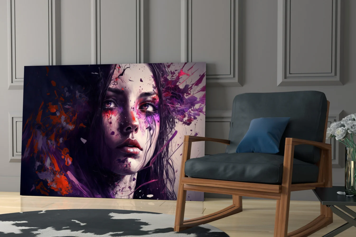 Beauty of a Sadness Glass Wall Art  || Designer Collection - Image 6