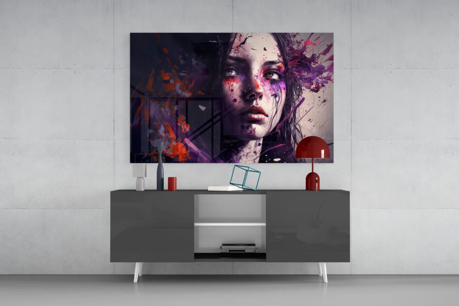 Beauty of a Sadness Glass Wall Art  || Designer Collection - Image 8